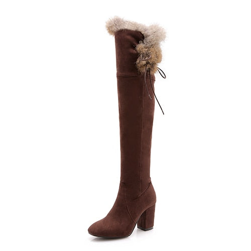 Plush Female Snow Boots 