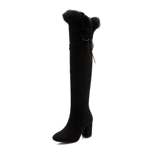 Plush Female Snow Boots 