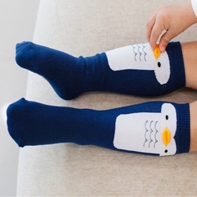 Duck Penguin Design Catoon Pattern Kids Socks Baby Long SocksSoft Cotton  Socks