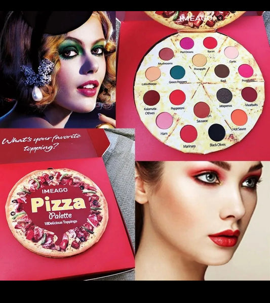 Pizza Eyeshadow Palette, 18 Colors Matte Eyeshadow for Women, Teen Girls, Makeup Palette for Eyes, Lip, Face, Professional Eyeshadow Set, Gift for Girls