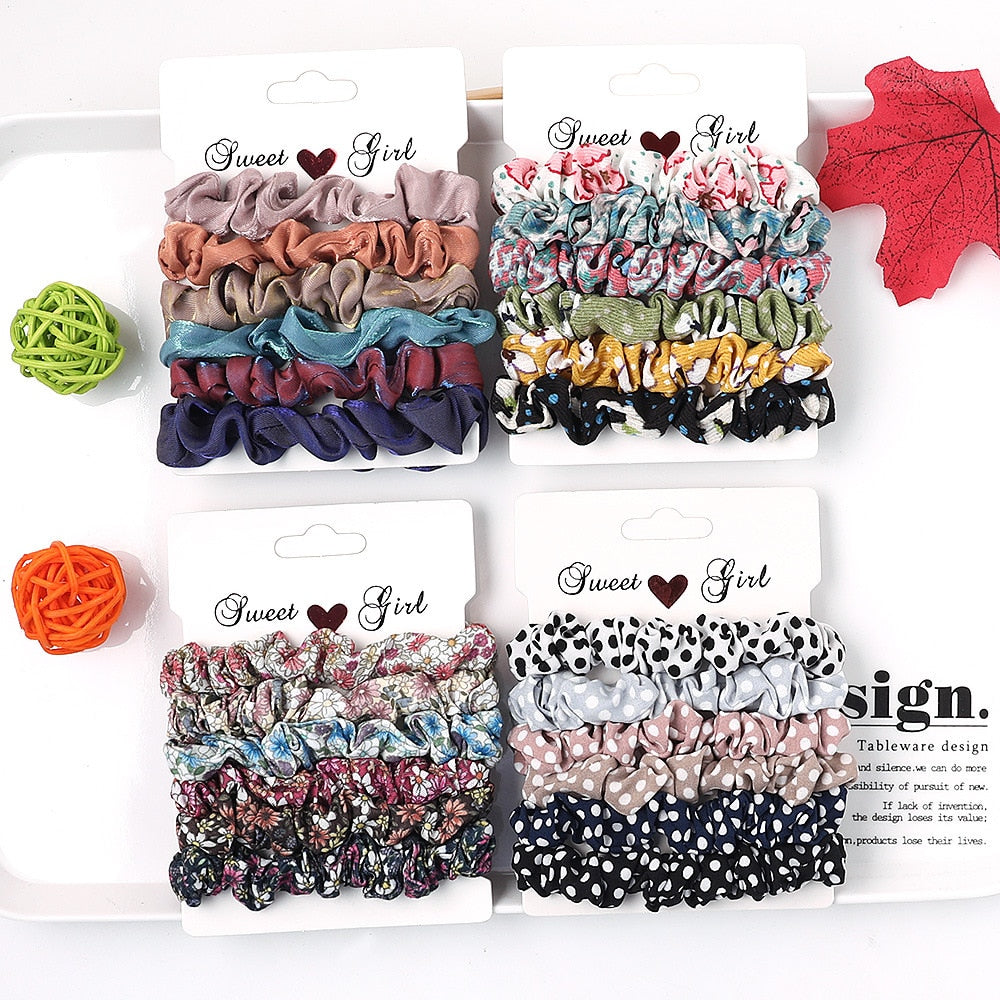 Silk colorful Scrunchies